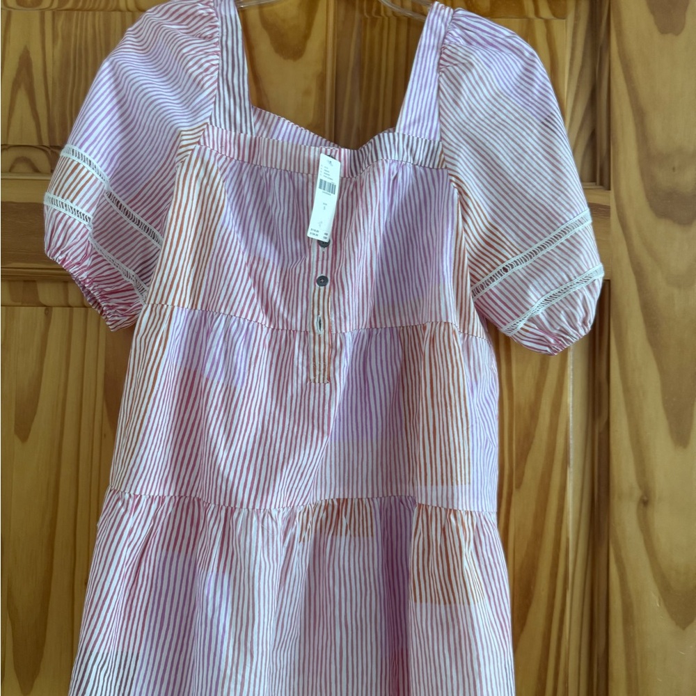 Anthropologie Red and White Striped Blouse